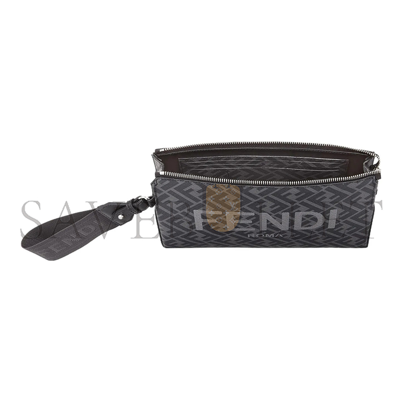 FENDI LOGO-PRINT CLUTCH BAG 7VA564AJJ4F0GXN (26.5*19*5cm)